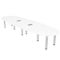 Skutchi Designs 45 in W, 144 in L, 29 in H, Engineered Wood Top, White H-BOVL-46143PT-09-EL - alternate 1